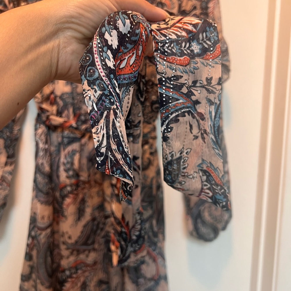 River Island Paisley Print Long Sleeve Dress - Picture 5 of 16